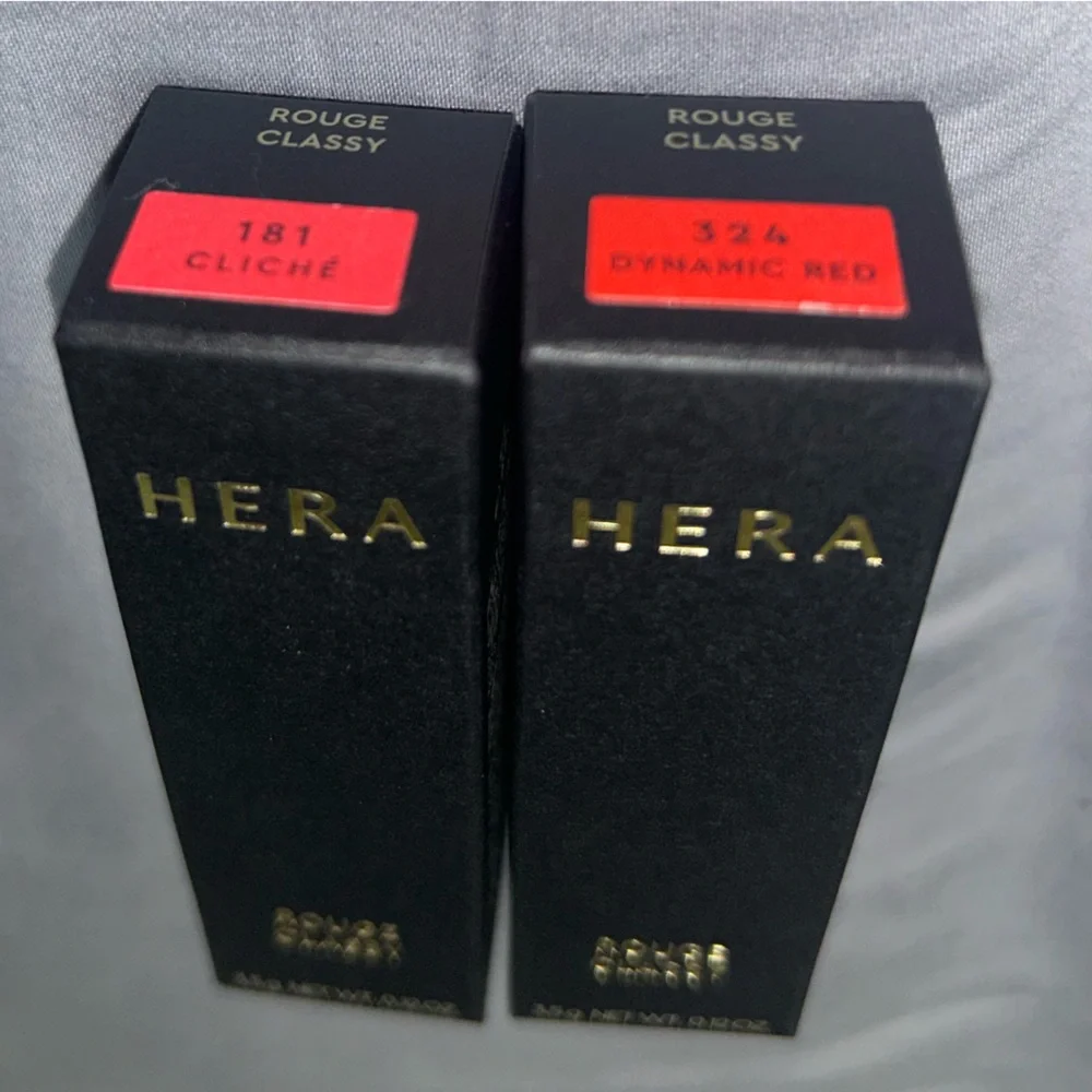 New Hera Rouge Classy Lipsticks Bundle of 2-- 181 Cliche and 324 Dynamic Red Set